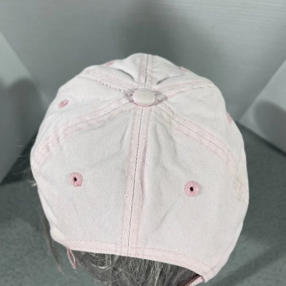 Adidas Hat Cap Strap Back Adjustable Pink Logo Baseball Golf Girls Kids Youth